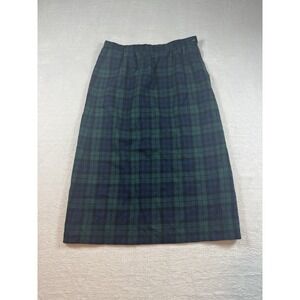 Pendleton Skirt Womens 10 Green Blue Tartan Plaid Authentic Black Watch Vintage